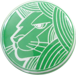 zodiak Lion badge green